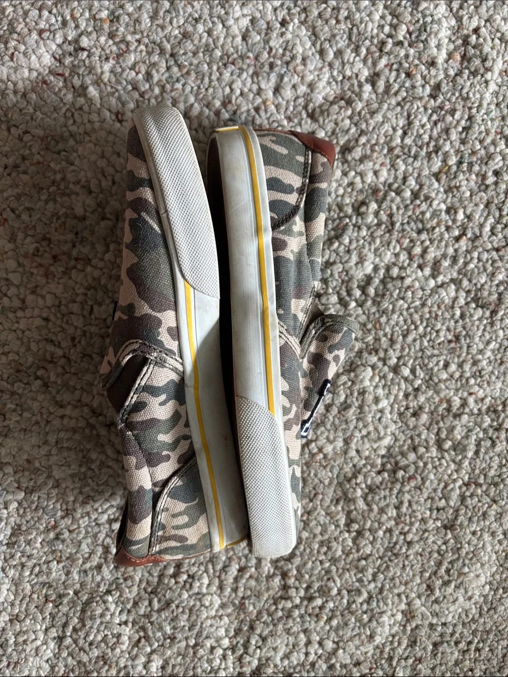 Ralph Lauren Camouflage Slip-On Sneakers with 'P' Patch USA size 5